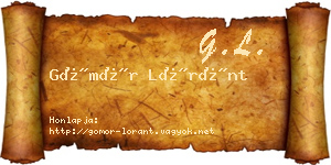 Gömör Lóránt névjegykártya
