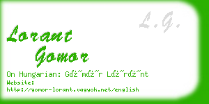 lorant gomor business card
